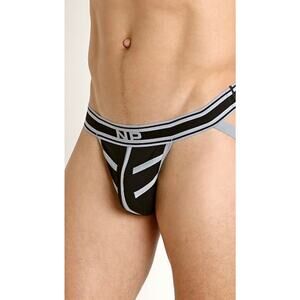 Mens Jockstrap Nasty Pig "Driller" Black/Gray XL